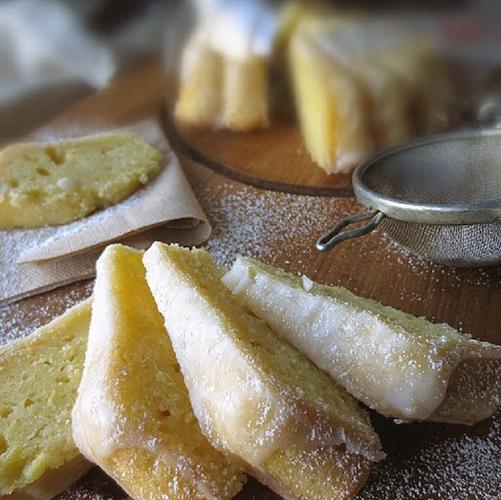 A delicious treat, try this Italian lemon and olive oil pound cake with natural yogurt.